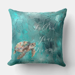 Aqua Aquamarin Türkis Glam Kissen