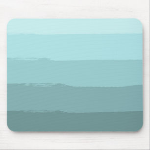 Aqua-aquamarine abstrakte Streifen Mousepad