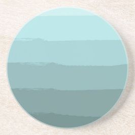 Aqua Aquamarine Abstrakte Streifen Untersetzer