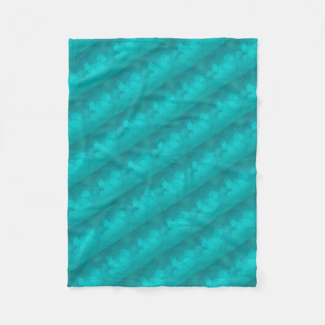 Aqua-aquamarines Türkis-Muster Fleecedecke (Vorderseite)