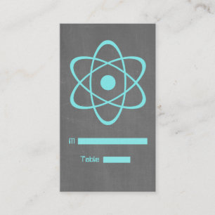 Aqua Atomic Chalkboard-Platzkarte Platzkarte