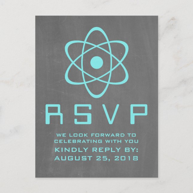 Aqua Atomic Chalkboard UAWG Postkarte (Vorderseite)