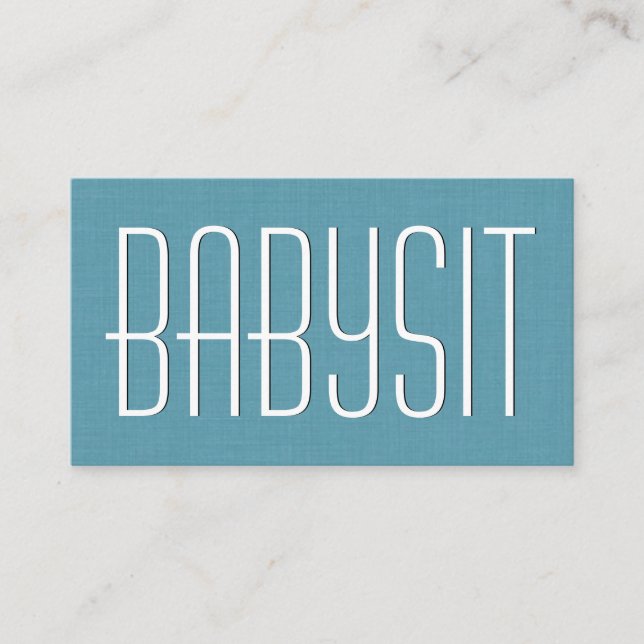 Aqua BABYSITTER Simple Style V383A Visitenkarte (Vorderseite)