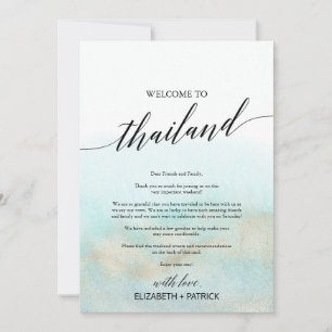 Aqua Beach Thailand Begrüßungsbrief und Informatio
