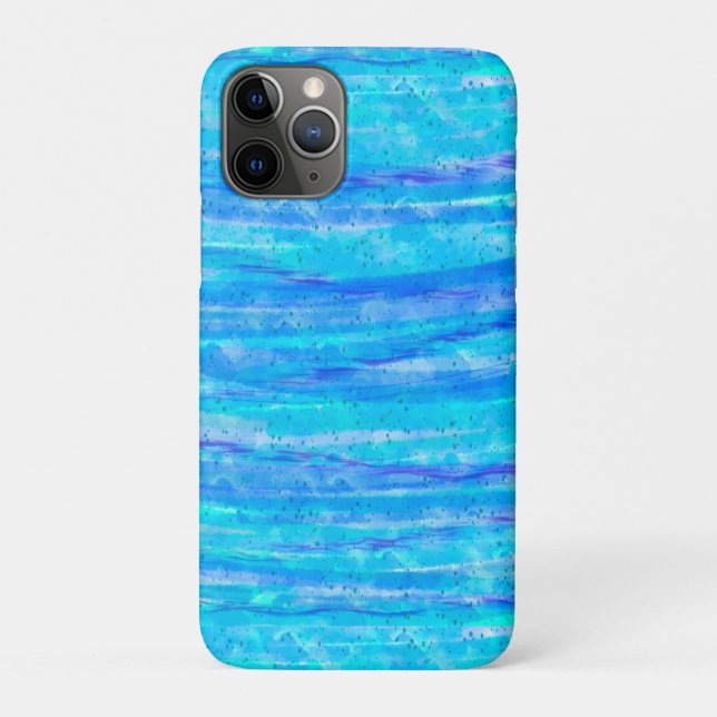 Aqua Blau, Aquamarin und Lila gesprenkelt Case-Mate iPhone Hülle (Rückseite)