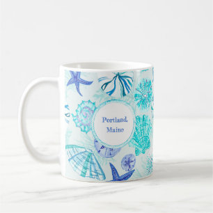 Aqua-blau-aquamarine Aquarelltöne-individuelle Nam Kaffeetasse