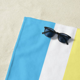 Aqua Blau Gelb Weiß Cabana Streifen Strandtuch