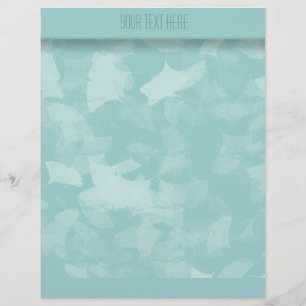 Aqua Blau Ginkgo Blätter Flyer