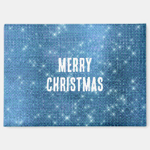 Aqua-Blau-Glanz-Weihnachten Magnet