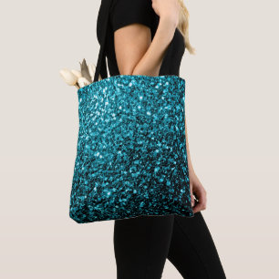 Aqua Blau glänzender falscher Glitter funkelt