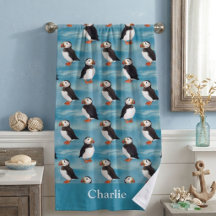 Aqua Blau Küsten-Papageientaucher-Vogel