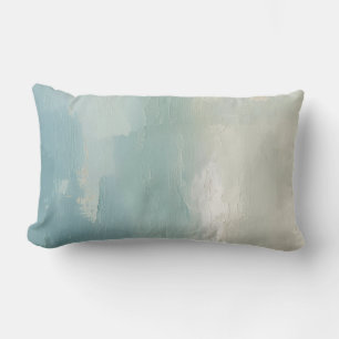 Aqua Blau Meer Grün Türkis Beige Aquarell 40cm Lendenkissen