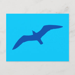 Aqua Blau Möwe Postkarte