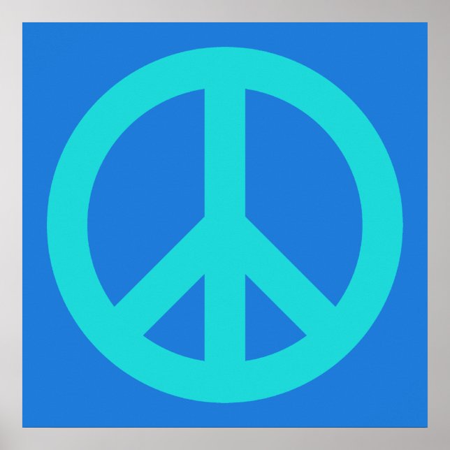 Aqua Blau Poster (Vorne)