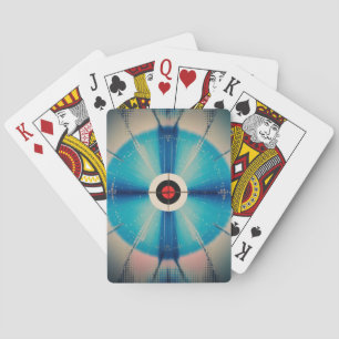 Aqua Blau Punktgitter Abstrakte Deck Spielkarten