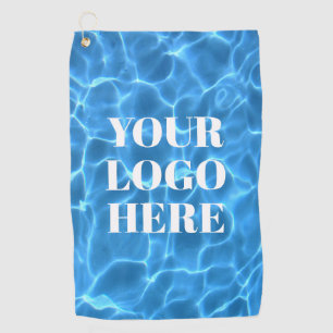 Aqua Blau Schwimmbad Foto für Ihr Logo Golfhandtuch
