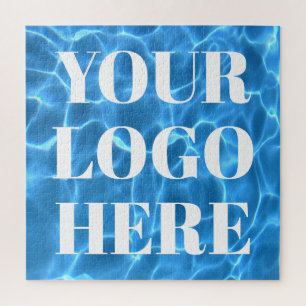 Aqua Blau Schwimmbad Foto für Ihr Logo Puzzle