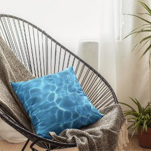Aqua Blau Schwimmbad Foto Kissen