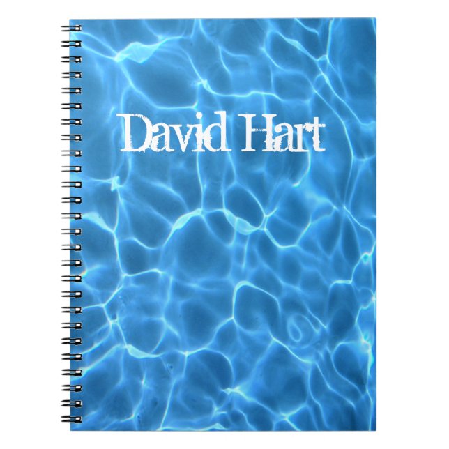 Aqua Blau Schwimmbad Foto Notizblock (Vorderseite)