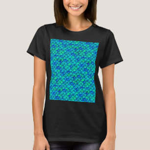 Aqua-Blau-Skalen T-Shirt