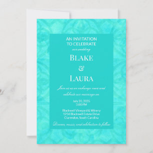 Aqua Blau Sommer Helle Batik individuell Einladung
