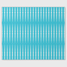 Aqua Blau und Weiße Punkte Geschenkpapier