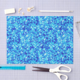 Aqua Blau zerkleinertes Meeresglas-Decoupage Seidenpapier