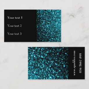 Aqua-blaue Imitate glänzen Glitzer Glitzern und sc Visitenkarte