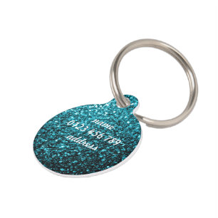 Aqua blauen glänzenden Imitate Glitzer Glitzern Pe Tiermarke