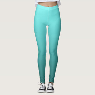 Aqua-blauer aquamariner Türkis tauchte Ombre ein Leggings