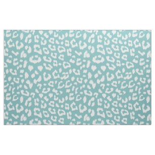 Aqua-blauer Leopard-Druck-großer Umfang Stoff