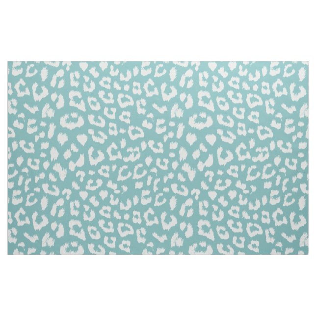 Aqua-blauer Leopard-Druck-großer Umfang Stoff (Fat Quarter (45,7 x 55,9 cm))