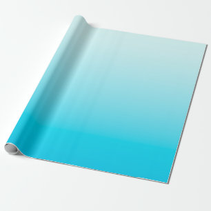 Aqua-blauer Ombre-Hintergrund Geschenkpapier
