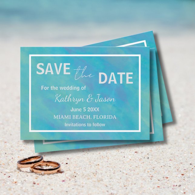 Aqua Blauer Ozean  Save The Date (Von Creator hochgeladen)