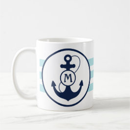 Aqua-blauer Seeanker Tasse