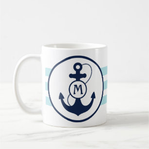 Aqua-blauer Seeanker Tasse