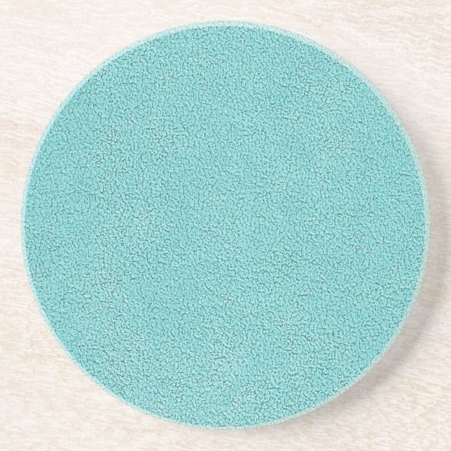 Aqua blauer Ultrasuede Blick Untersetzer (Vorne)