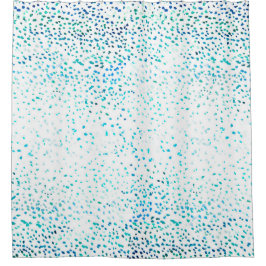 Aqua-blaues Aqua-Aquarell-Ober-Punktmuster Duschvorhang