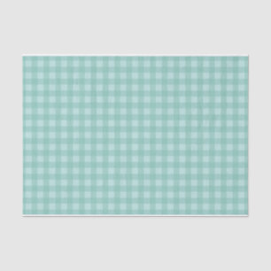 Aqua-blaues Gingham-KaroSeidenpapier Seidenpapier
