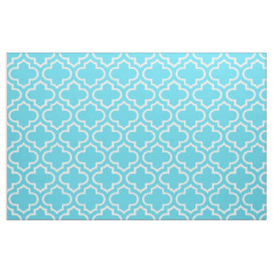 Aqua-blaues marokkanisches Gitter-Muster-Gewebe 02 Stoff