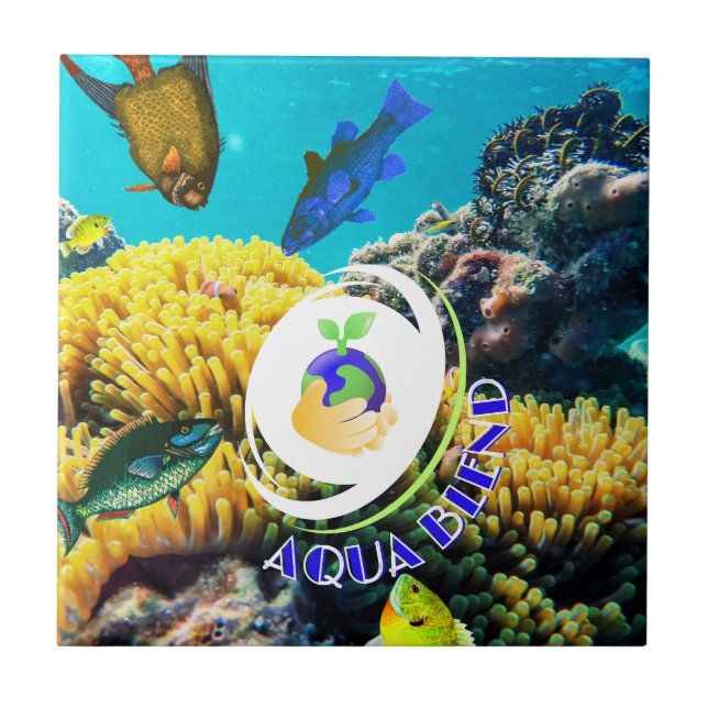 Aqua Blend Fliese (Vorderseite)