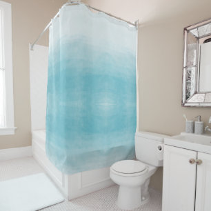 Aqua Bliss Watercolor Ombre     Duschvorhang