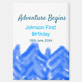 Aqua blue Adventure fängt 1. Geburtstagsberg an Magnet