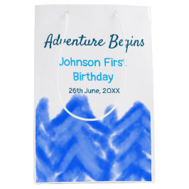 Aqua blue Adventure fängt 1. Geburtstagsberg an Mittlere Geschenktüte