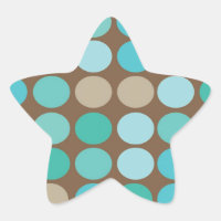 Aqua Blue Aquamarin & Braun Dots Muster Modernes