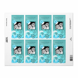 Aqua Blue Aquamarin Floral Wedding Foto Gefallen W