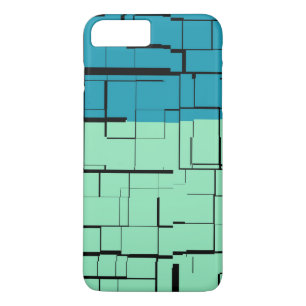 Aqua Blue Aquamarin Green Moderne Muster Case-Mate iPhone Hülle