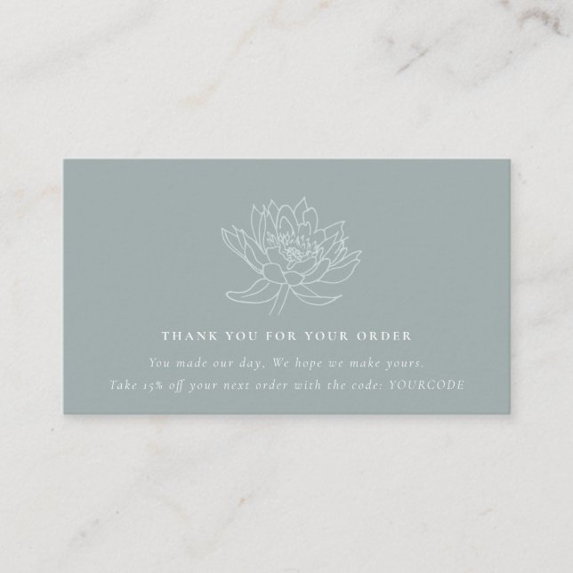 AQUA BLUE AQUAMARIN LOTUS FLORA LOGO SHOPPPING DAN VISITENKARTE (Vorderseite)