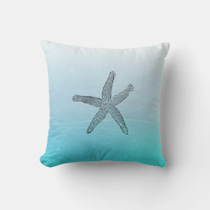 Aqua Blue Beach House Wohngestaltung Starfish Kiss Kissen