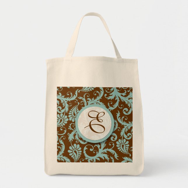 Aqua Blue Bride Tasche Vintage Blumenhochzeit (Vorne)